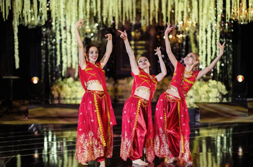Dancers performing at a Diwali gala